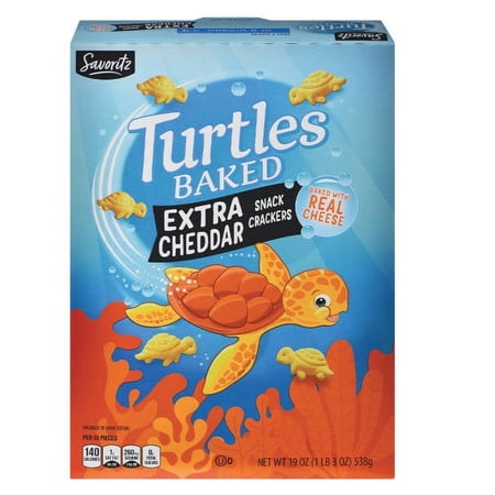 Turtle Baked Extra Cheddar Snack Crackers, 19 oz