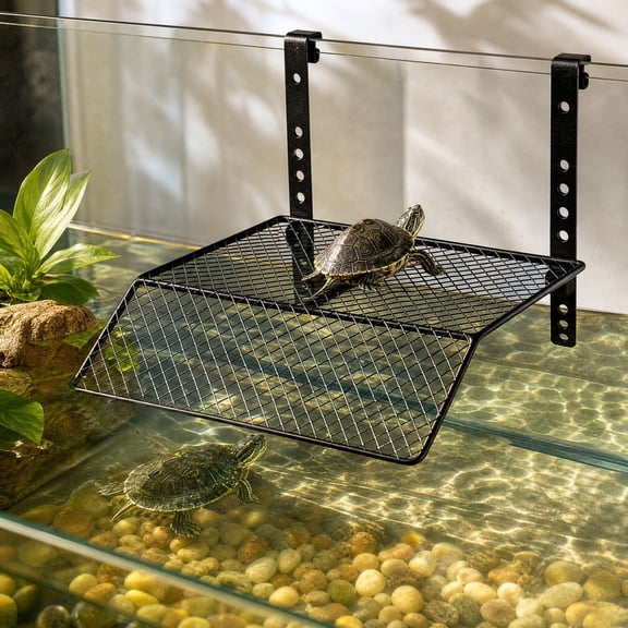 Turtle Basking Platform, Hanging Turtle Resting Area Aquarium Pet Rest Dock for Turtles, Reptile Tank Basking Ramp, Pet Reptile Supply, Aquarium Fish Tank Decor Supply, Pet Product for Dogs Cats