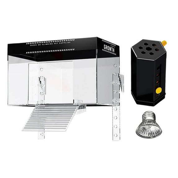 Turtle Basking Platform, Large Acrylic Suspension Terrarium Ledge with Ramp, Sunbathing Dock for Aquatic Turtles, Reptiles and Amphibians Tank Accessories