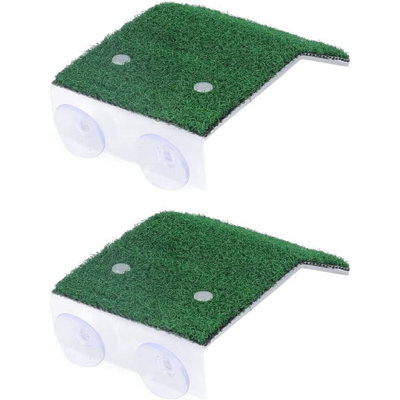 Turtle Basking Platform, Plastic, with Suction Cups, 12x18 cm, for Aquarium, 2-Pack