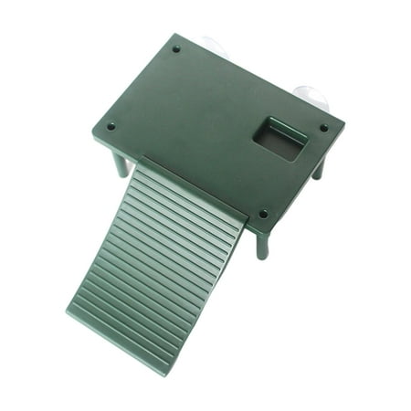 Turtle Basking Platform Reptiles Landscape Climb with Suction Cup Feeding Box