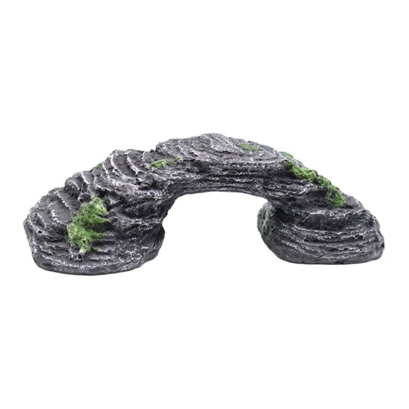 Turtle Basking Platform,Rock Look Resin Tortoise Climbing Ramp,Arched Reptiles Dock Resting Terrace for Turtle Tank Terrarium Accessory