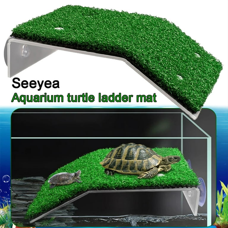 Turtle Basking Platform Simulation Turf Climbing Turtle Drying Table Aquarium  Accessories Decoration 