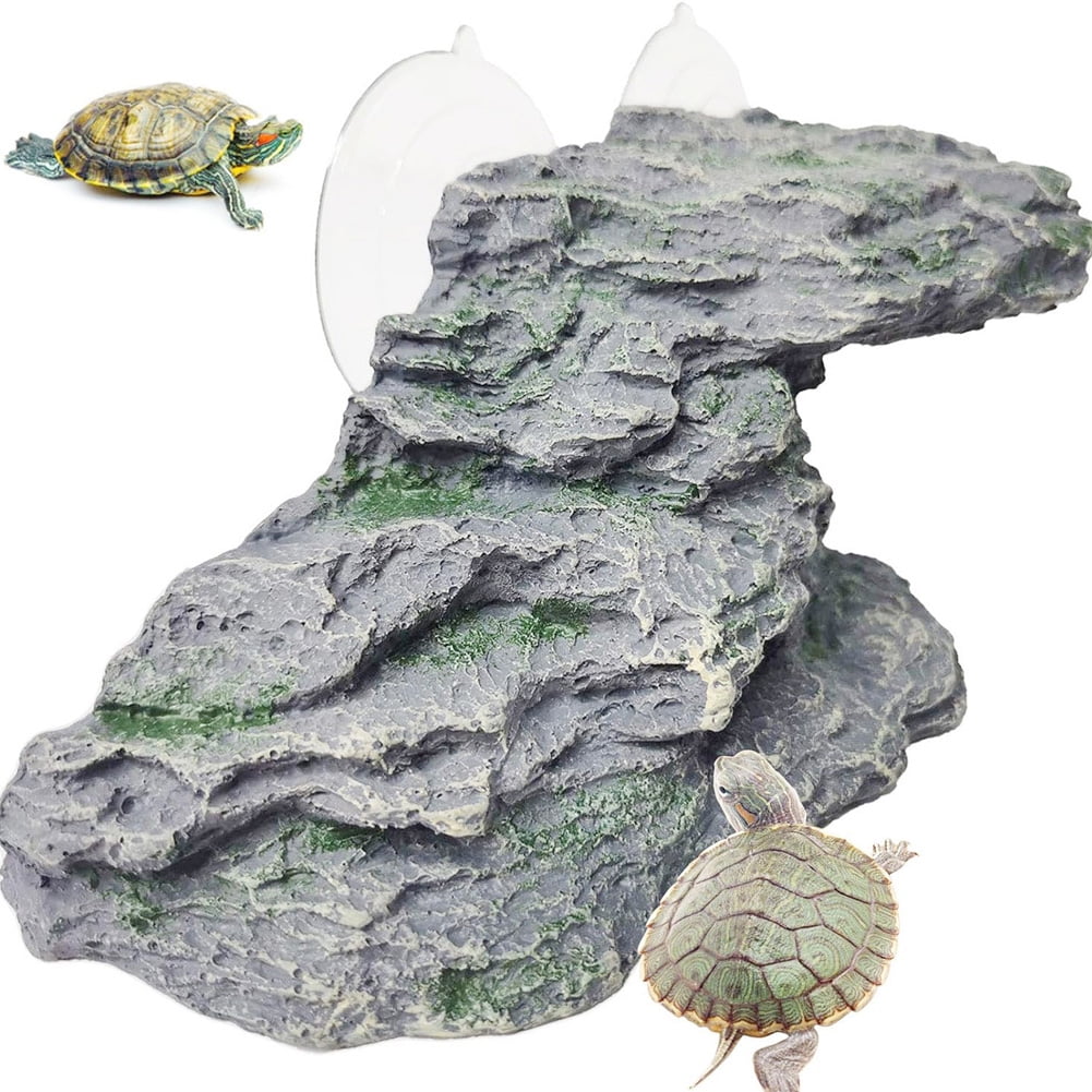 Turtle Basking Platform, Tortoise Resin Climbing Ramp Shale, Reptiles ...