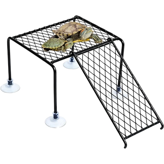 Turtle Basking Platform with Suction Cups, 23x32x11 cm for Aquarium Tank