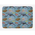 thumbnail image 1 of Turtle Bath Mat, Illustration of Sea Animals Underwater Creatures in Cartoon Style Design, Plush Bathroom Decor Mat with Non Slip Backing, 29.5" X 17.5", Blue Grey Multicolor, by Ambesonne, 1 of 2