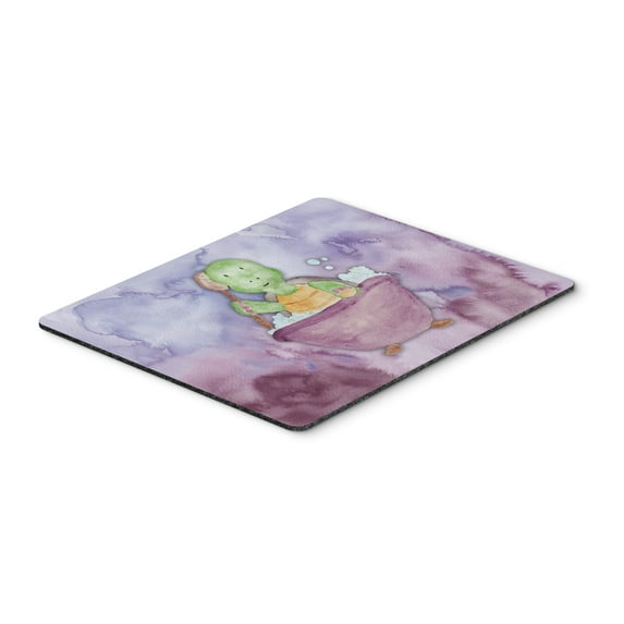 Turtle Bathing Watercolor Mouse Pad Hot Pad or Trivet