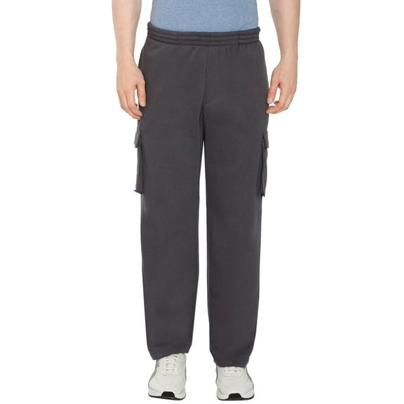 Turtle Bay New York Men's Brushed Fleece Cargo Pants – Comfy Sweatpants with inner drawstrings