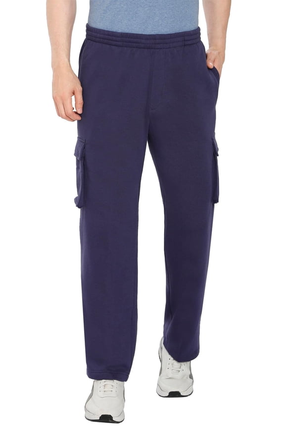 Men's Brushed Fleece Cargo Pants – Comfy Sweatpants with inner drawstrings