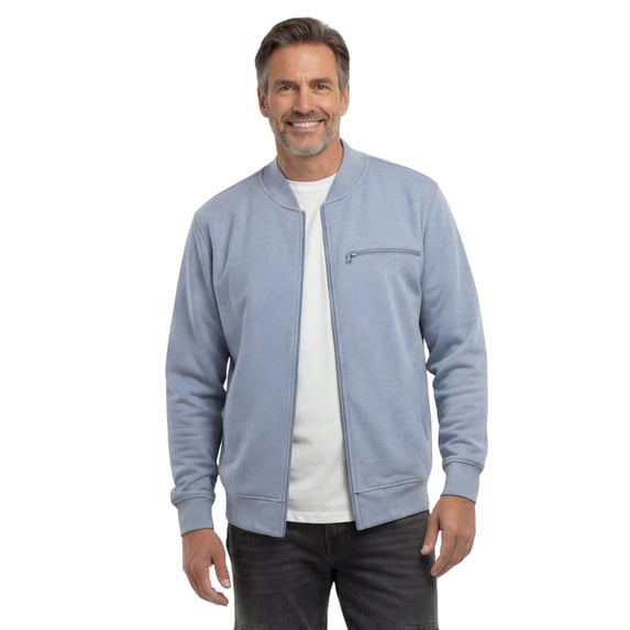 Turtle Bay New York Men’s Zip-Up Baseball Fleece Jacket with Sporty Edge