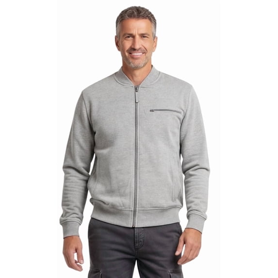 Turtle Bay New York Men’s Zip-Up Baseball Fleece Jacket with Sporty Edge