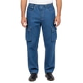 thumbnail image 1 of Turtle Bay New York Men’s Double Cargo Pocket Pull-On Jeans – Rugged Cargo Pants in Cotton Blend Fabric, 1 of 7
