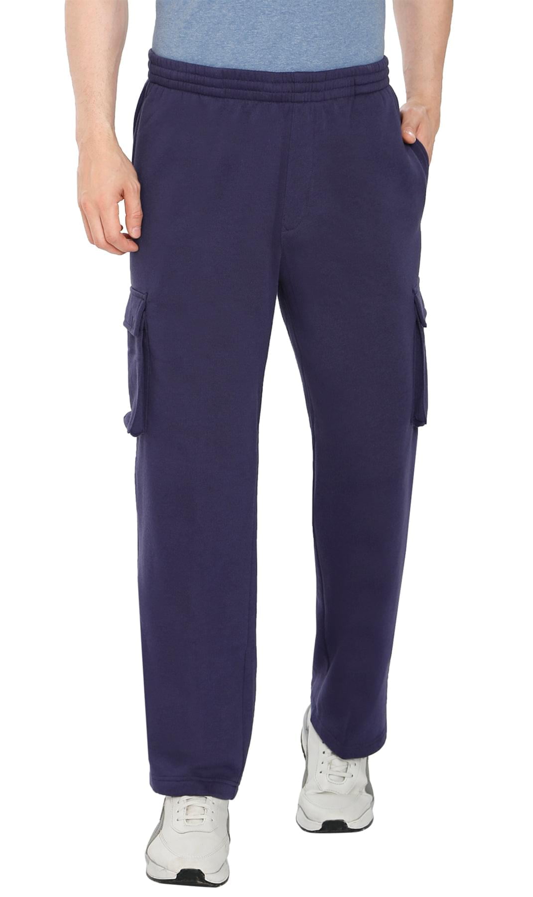 Turtle Bay New York Men's Fleece Cargo Pants - Comfy Sweatpants with ...
