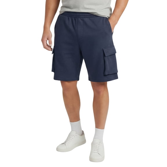 Turtle Bay New York Men’s Fleece Cargo Shorts, 6-Pocket Sweat Shorts with Drawstring Waist
