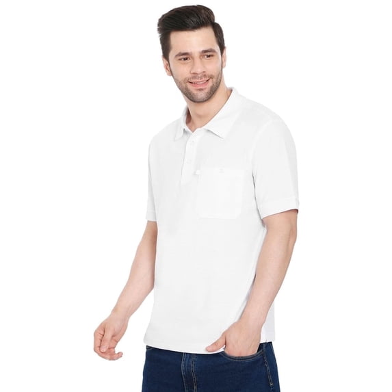 Turtle Bay New York Men’s Short Sleeve Pique Polo Shirt, Cotton Blend, Regular Fit, Front Pocket