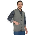 thumbnail image 1 of Turtle Bay New York Men's Soft Button Front Flat Knit Sweater Vest with front patch pockets, 1 of 4