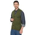 thumbnail image 1 of Turtle Bay New York Men's Soft Button Front Flat Knit Sweater Vest with front patch pockets, 1 of 3