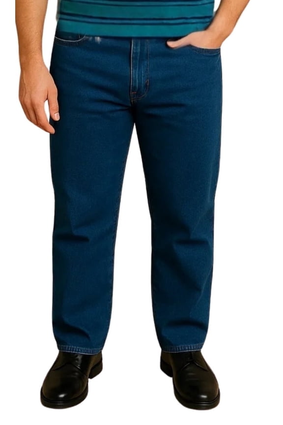 Men's Elastic Waist Pull-On Casual Jeans in Denim and Twill  (Plus Sizes)