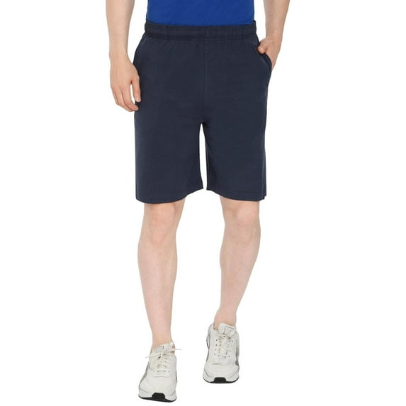 Turtle Bay New York Mens Cotton Knit Shorts with Elastic Waistband and Inner Drawstrings