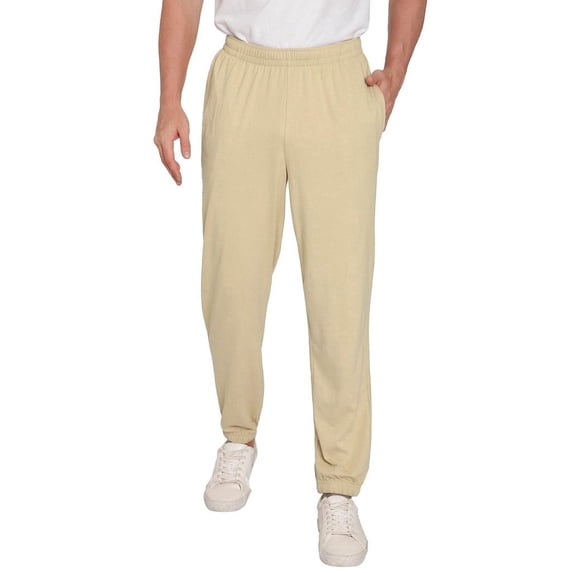 Turtle Bay New York Mens Pull On Elastic Waist Knit Pants - Relaxed & Effortless Dressing for Comfort