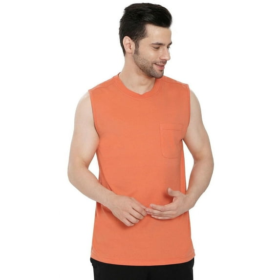 Turtle Bay New York Mens Sleeveless T-Shirt with Pocket - A No Cling Comfort Fit Tank