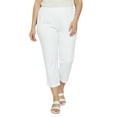 thumbnail image 1 of Turtle Bay New York Women's Elastic Waist Pull On Stretch Twill Capri with side pockets (Plus Sizes), 1 of 7