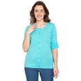 thumbnail image 1 of Turtle Bay New York Women's Button Front Cardigan with a Unique Elbow Cuff Style, 1 of 5