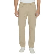TURTLE BAY NEW YORK Mens Comfort Fit Casual Elastic Waist Pull on Pants in Twill (Plus Sizes)