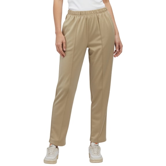 Turtle Bay New York Womens Classic Polyester Pants - Pull On Slacks with Elastic Waist and Side Pockets