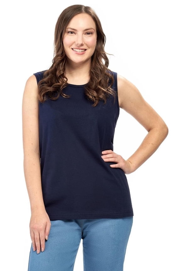 Women's Classic Relaxed Fit Cotton blend Sleeveless Tank Top