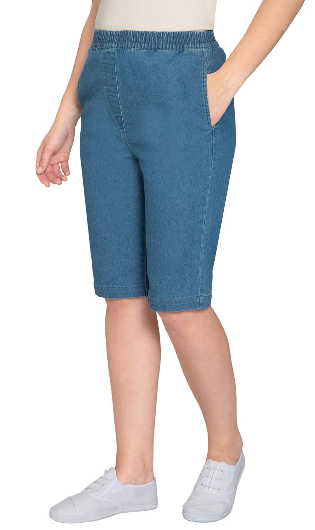 Time and Tru Women s Pull On Bermuda Shorts Sizes S XXL Walmart
