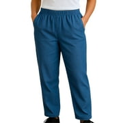 Turtle Bay New York Women's Casual Elastic Waist Pull on Twill Jeans - Soft, Cotton Blend & Lightweight