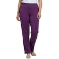 thumbnail image 1 of Turtle Bay New York Women's Plus Size Pleated Knit Pull on Pants - Cotton Blend Sweatpants with Flat Front Waistband and Side Seam Pockets, 1 of 6
