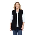thumbnail image 1 of Turtle Bay New York Women's Long Sleeveless Open Front Soft Shawl Collar Vest, 1 of 7
