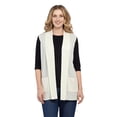 thumbnail image 1 of Turtle Bay New York Women's Long Sleeveless Open Front Soft Shawl Collar Vest, 1 of 8