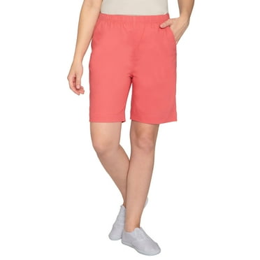 Turtle Bay New York Women's Pull On Denim & Twill Shorts with stretch waist - No zipper or buttons
