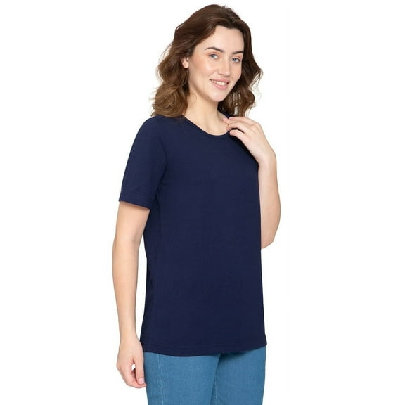Turtle Bay New York Women's Relaxed Fit Short-Sleeve Crew neck knit Tee Shirt