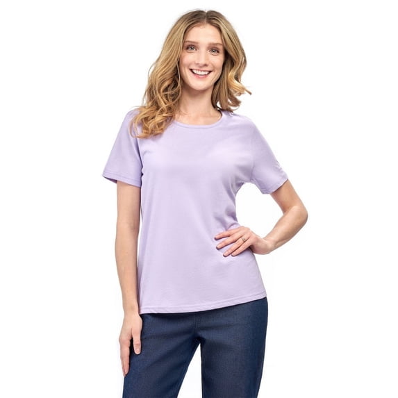 Turtle Bay New York Womens Short Sleeve Crew Neck Tee Relaxed Fit