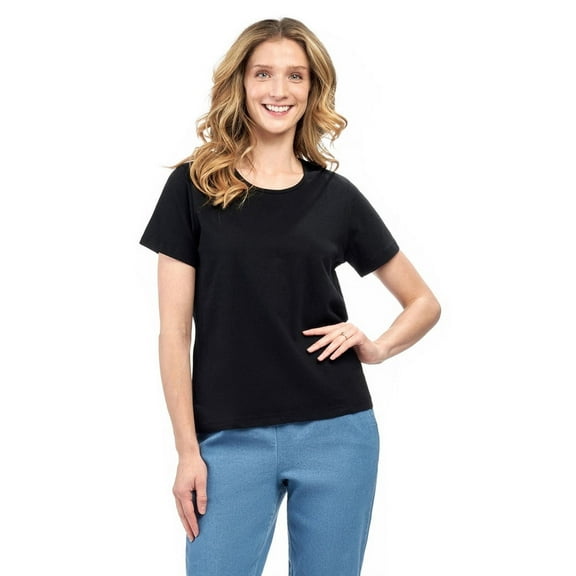 Turtle Bay New York Women's Relaxed Fit Short-Sleeve Crew neck knit Tee Shirt