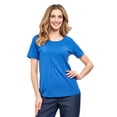 thumbnail image 1 of Turtle Bay New York Women's Short Sleeve Cotton Knit T-shirt in pintuck style, 1 of 7
