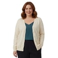 thumbnail image 1 of Turtle Bay New York Women’s Button-Up Cotton Cardigan, Crewneck with Front Pockets, 1 of 5