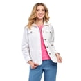 thumbnail image 1 of Turtle Bay New York Womens Button Front Brushed Twill Jacket, 1 of 4
