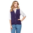 thumbnail image 1 of Turtle Bay New York Womens Button Front Cable Knit Cardigan Sweater Vest, 1 of 8