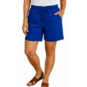 TURTLE BAY NEW YORK Womens Interlock Knit cotton Shorts with elastic waistband and adjustable drawstring