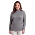 thumbnail image 1 of Turtle Bay New York Womens Long Sleeve Cotton Blend Mock Neck Top - An All-Season Essential, 1 of 9