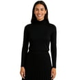 thumbnail image 1 of Turtle Bay New York Womens Long Sleeve Cotton Blend Mock Neck Top - An All-Season Essential, 1 of 6