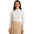 thumbnail image 1 of Turtle Bay New York Womens Long Sleeve Cotton Blend Mock Neck Top - an all-Season Essential, 1 of 6