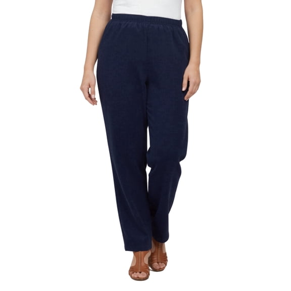 Turtle Bay New York Womens Pull On Fine Wale Corduroy Pants with covered elastic waist