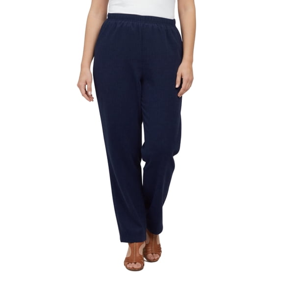 Turtle Bay New York Womens Pull On Fine Wale Corduroy Pants with covered elastic waist