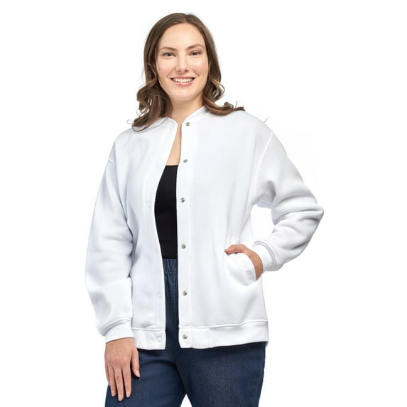 Turtle Bay New York Womens Snap Up Jacket - Soft, Fleecy Lining for Three-Season Comfort